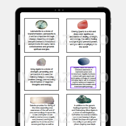 PRINTABLE Crystal Info Cards