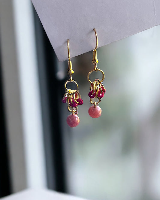Strawberry Quartz Earrings