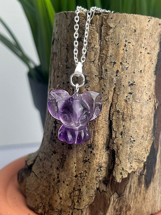 S925 Fluorite Stitch Necklace