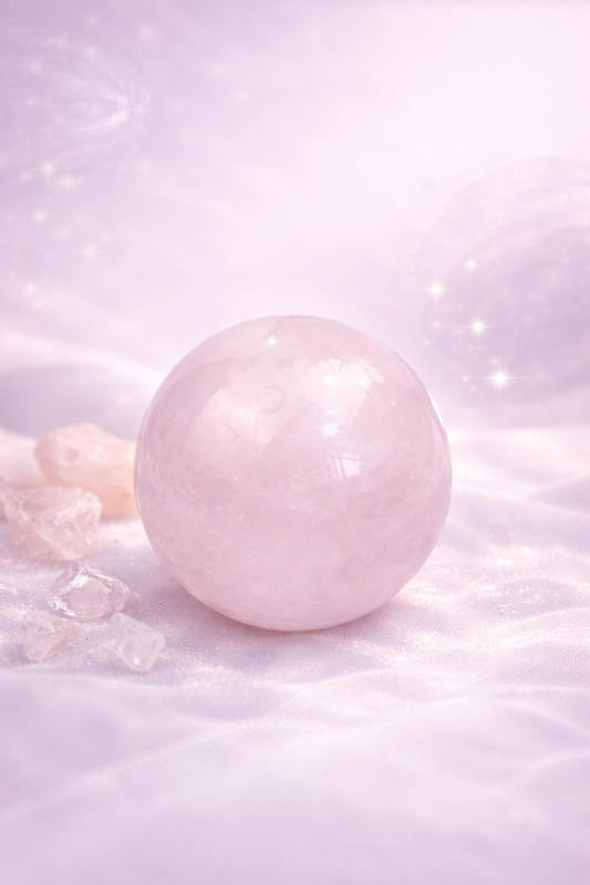 LIGHT Rose Quartz Sphere