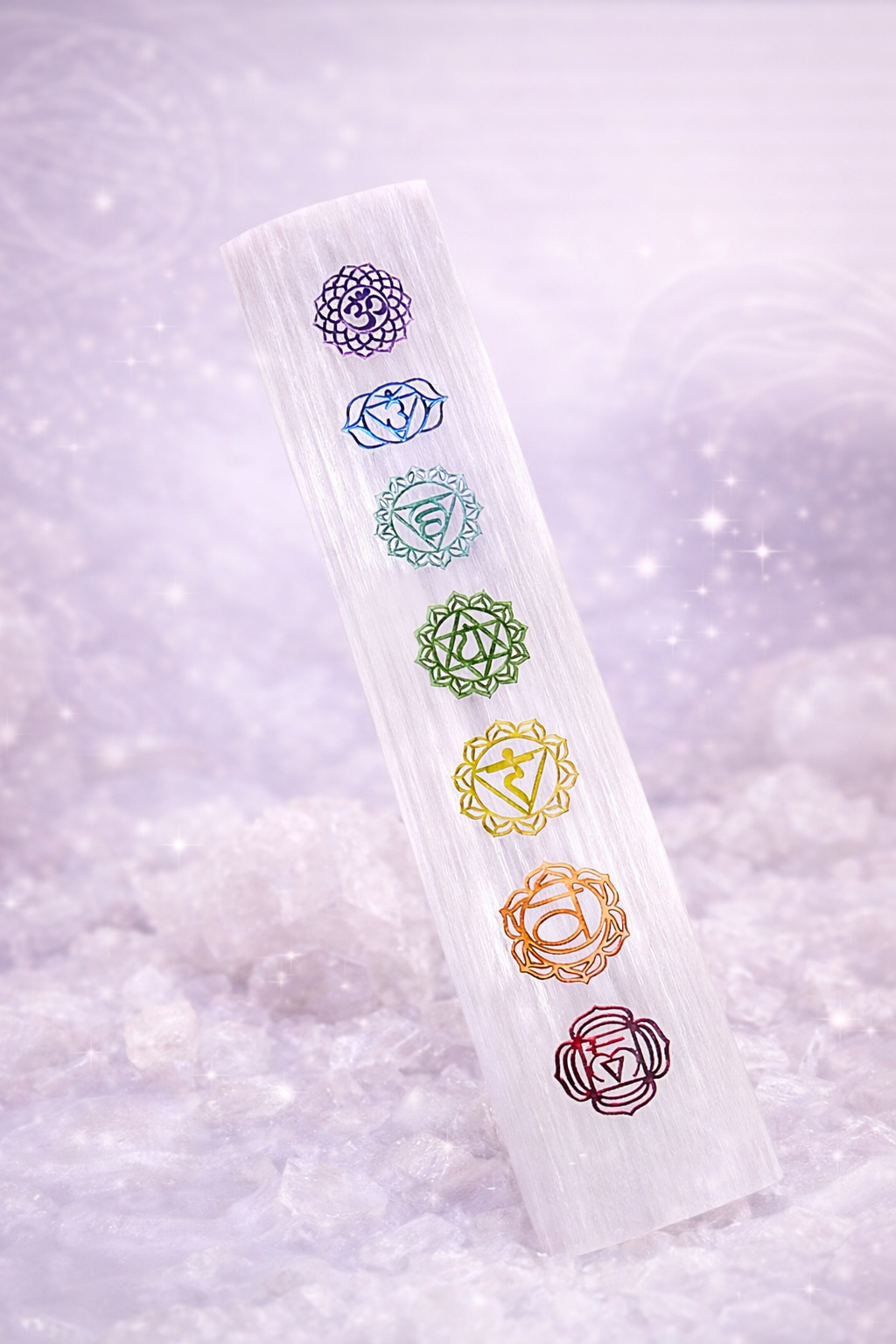 Selenite Chakra Bar