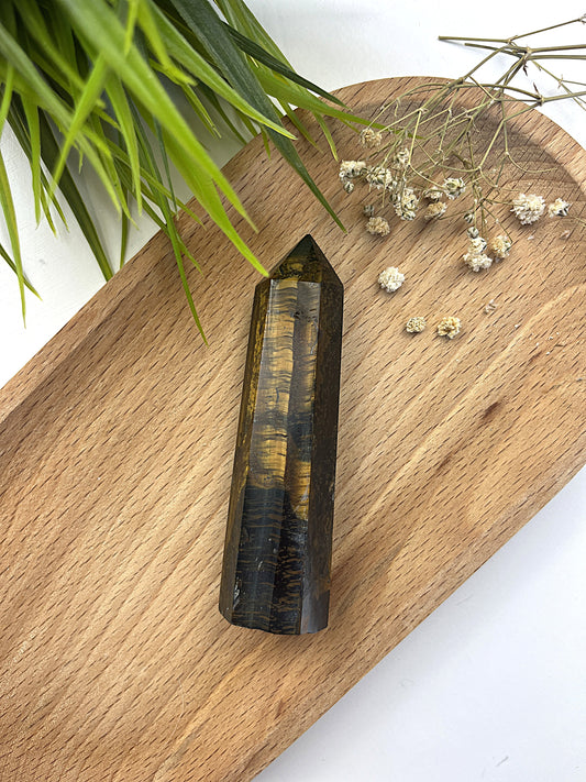 Tigers Eye Tower CHIPPED TIP!