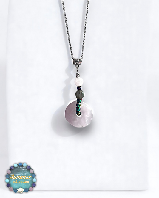 Rose Quartz & Labradorite Necklace