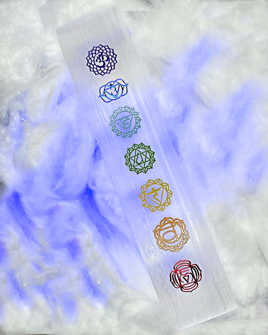 Selenite Chakra Bar