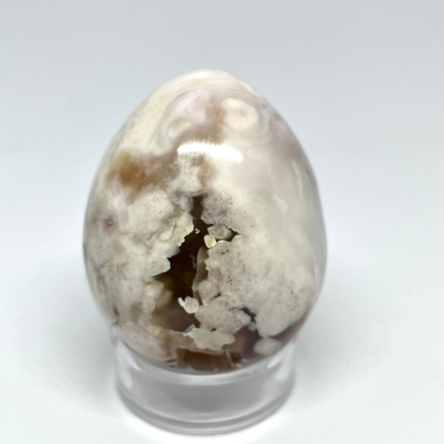 Flower Agate Egg