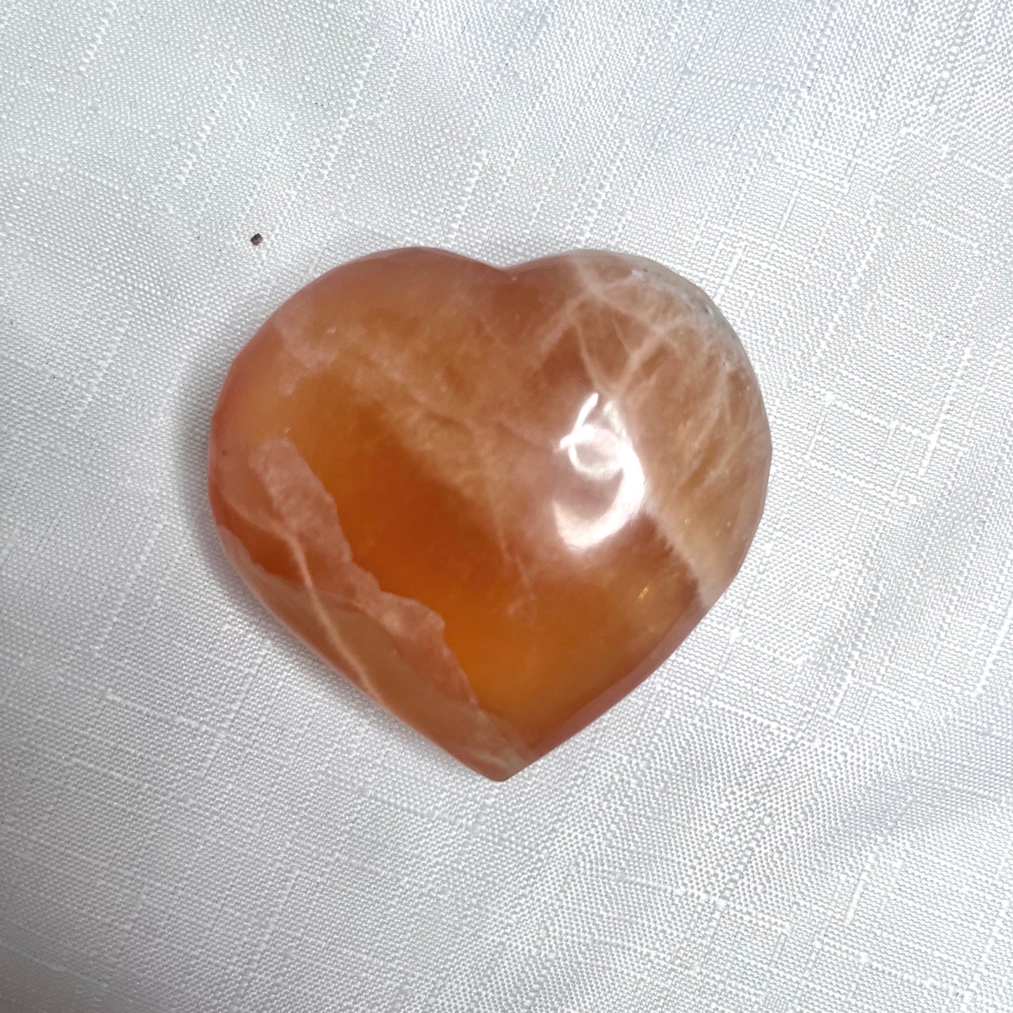 Honey Calcite Heart